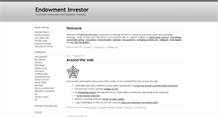 Desktop Screenshot of endowmentinvestor.org